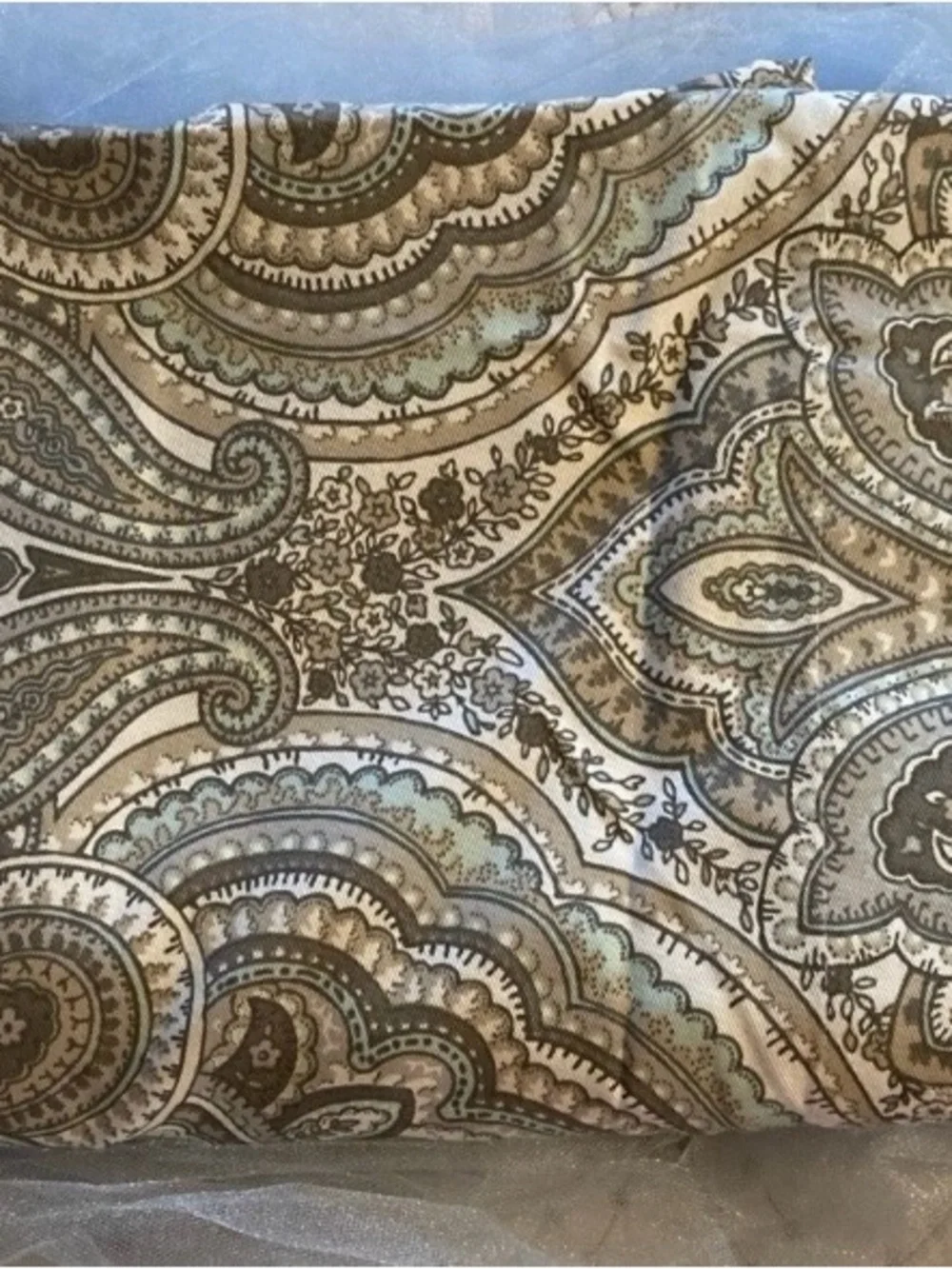 Paisley Print Fabric Shower Curtain